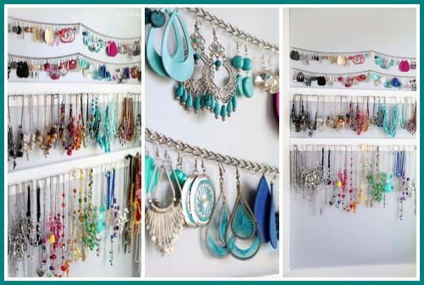 ideas for organizing jewelry in a closet