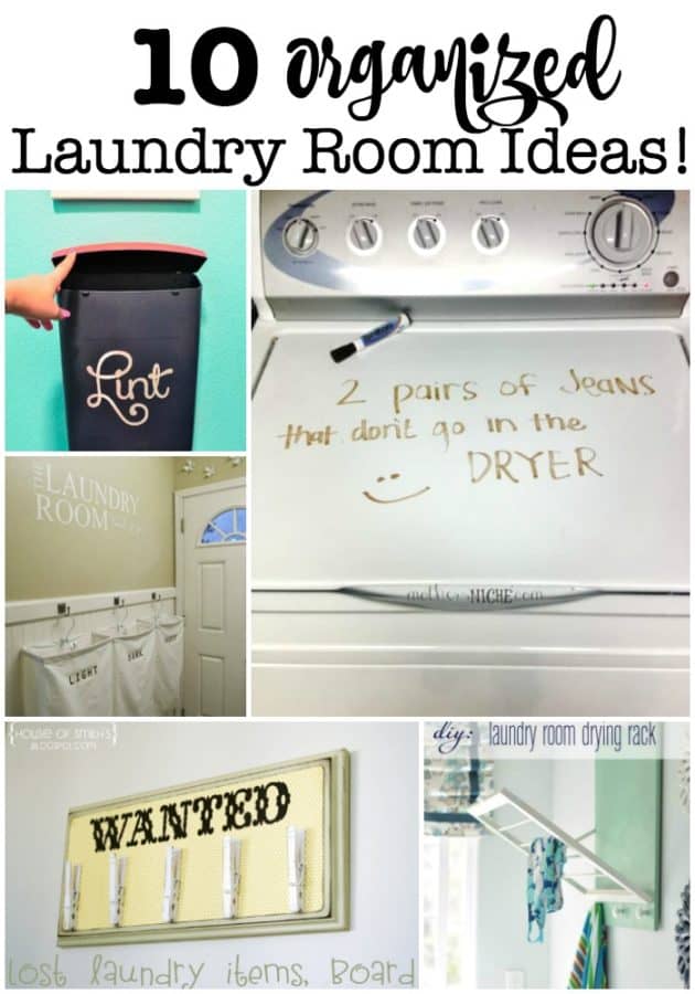 Here are 10 awesome organized laundry room ideas to organize this space in your home. And make laundry room organization pretty too!