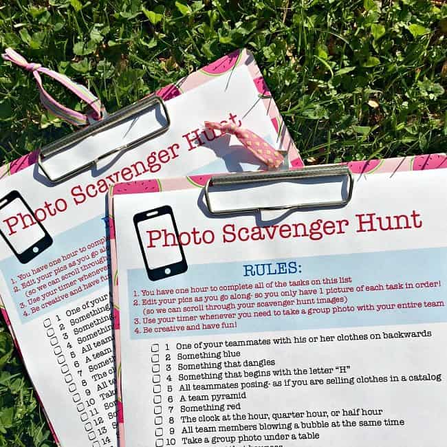 Are you looking for a fun party game for tweens that would be perfect at kids birthday parties? Here’s a fun photo scavenger hunt for kids that is perfect for tweens and can take place in your own backyard or at a nearby park! My kids had such a blast doing this!