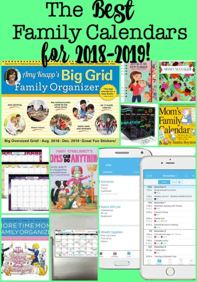 Busy Moms who want to get organized need to have an awesome family calendar system in place- whether that’s an electronic family calendar, a wall calendar, or a calendar you can carry in your handbag. Here are the 10 best family calendars for 2018-2019! Find the one that's perfect for you!