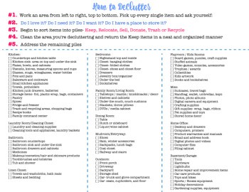 declutter checklist