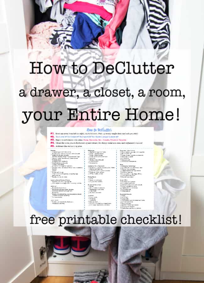 You just can't be the organized person you aspire to be if you are buried in stuff. Paperwork, clothing, collectibles, gadgets- it doesn't matter what it is- if you own more than you use, need, or love- you have too much of it! Knowing how to declutter is one of the most powerful tools I use in my personal organizing arsenal, and it makes a monumental difference in running an organized home!