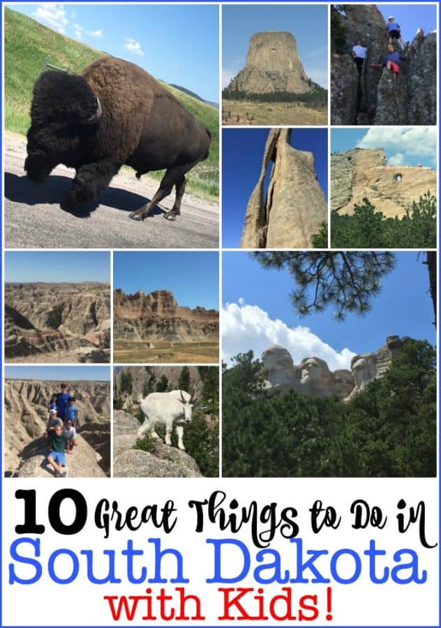 There are so many great things to do in South Dakota with kids! We took a family road trip to the Black Hills area to see Custer State Park, the Badlands, Mount Rushmore, Crazy Horse, Wall Drug, Devils' Tour, Spearfish Canyon and more! An amazing family vacation! #ThingsToDoInSouthDakota #RoadTrip #FamilyVacation #SouthDakota #NationalParks