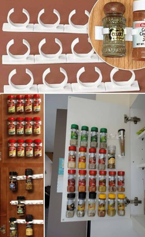 spice rack in the pantry