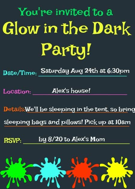 Glow Party Ideas