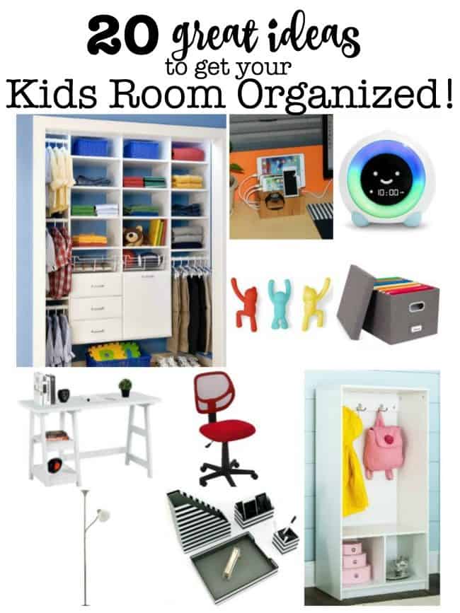 Whether it's the start of a new school year or just the start of a brand new week- you can help your kids to get organized when you have routines they can use and the right tools in their room to help them follow those routines! Here are 20 great ideas to get your kids room organized!