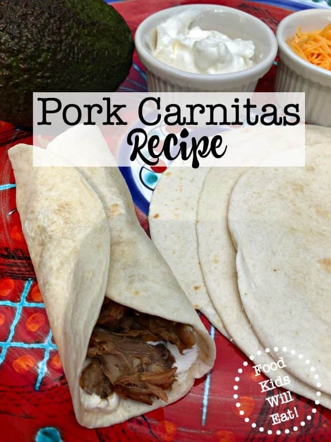I start this pork carnitas recipe in the crockpot while I am making breakfast for the kids, allow it to slow cook all day (which makes my house smell amazing!), and then shred the pork and finish it on the stovetop in just 20 minutes right before serving!