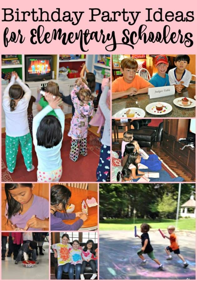 kids party ideas at home for elementary schoolers