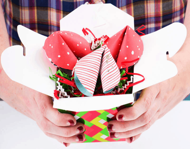 creative ways to give cash as a gift: fortune cookies