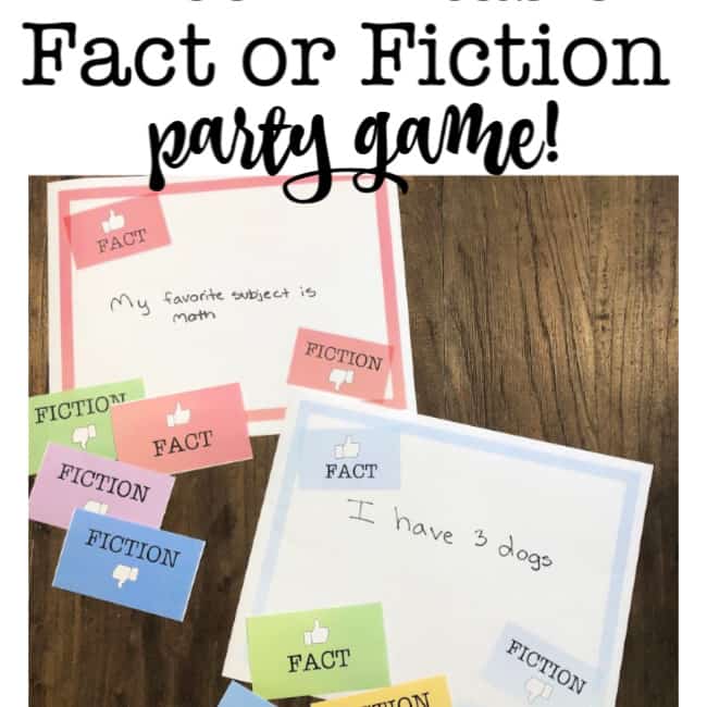 Fact Or Fiction Printable Game