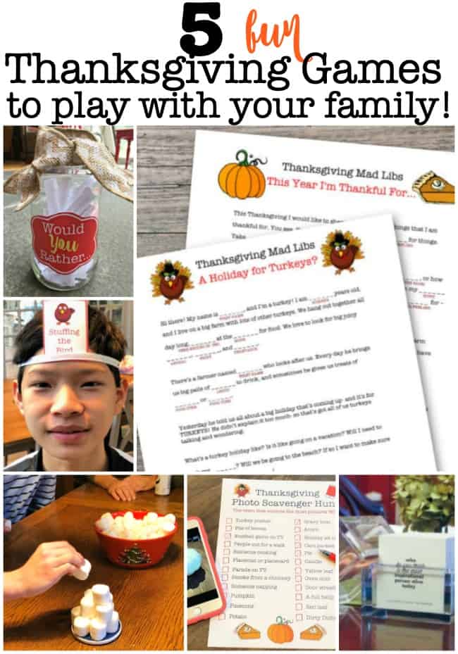 After you've enjoyed your Thanksgiving meal together, don't let everyone run off to watch football or tackle the dirty dishes- instead stay at the table and play these fun Thanksgiving games! 