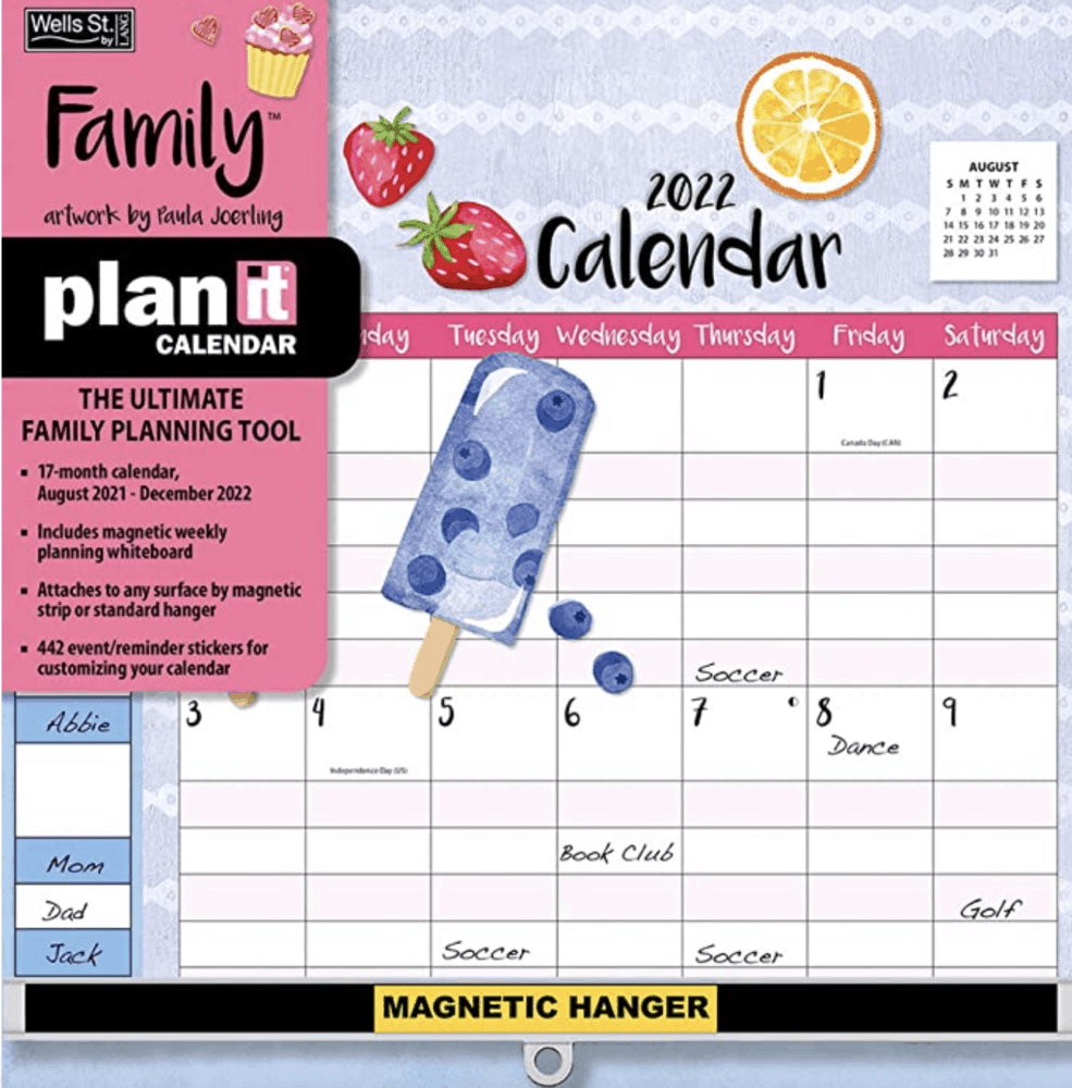 2021 Calendar Month to View Weekly Schedule Family Organiser Year Planner Gift