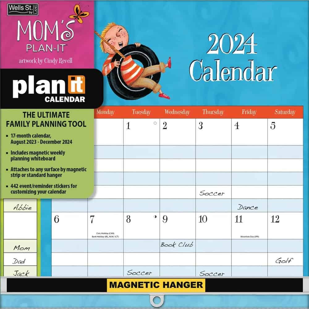 Boxclever Press Family Weekly Planner 2024 Calendar. 12 Month Wall  Calendar